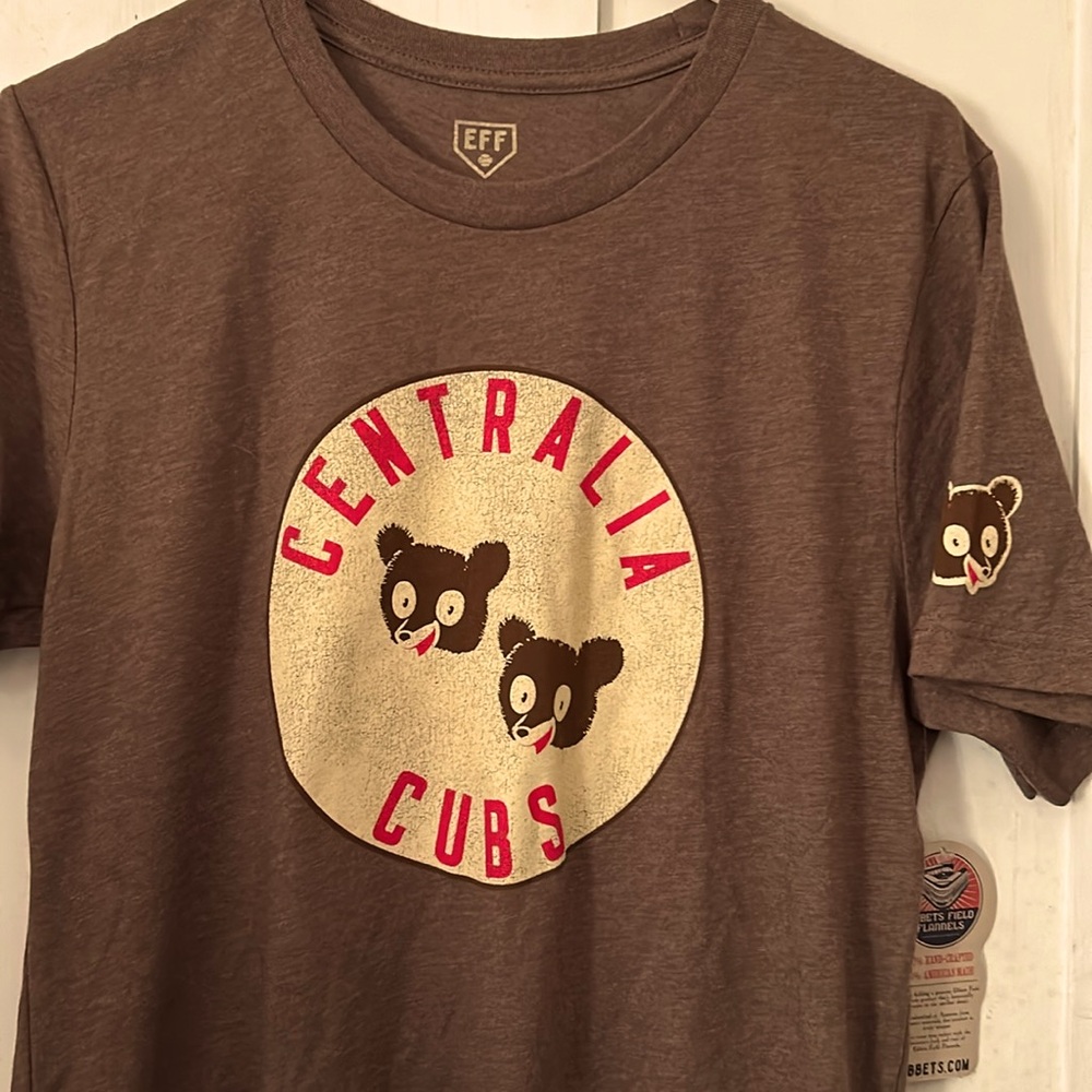Ebbets Field Flannels Brown Centralia Cubs Short Sleeve Tee